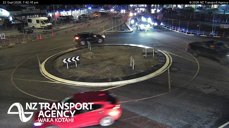 SH6/SH6A Frankton Roundabout road camera